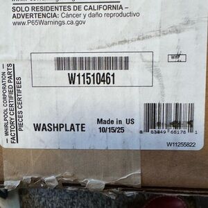 Whirlpool Washplate